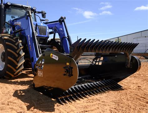 skid steer rock picker for sale|rock picker attachment for tractor.